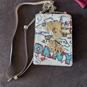 DKNY "Elissa" cross body graffiti bag